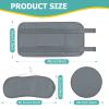 4Pack Castor Oil Pack for Chest, Neck and Abdomen, Reusable Compress Castor Oil Pack Wrap for Abdomen with Adjustable Elastic Strap Flannel Cotton Machine Washable Anti Oil Leak -Grey view 3