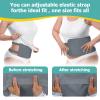 4Pack Castor Oil Pack for Chest, Neck and Abdomen, Reusable Compress Castor Oil Pack Wrap for Abdomen with Adjustable Elastic Strap Flannel Cotton Machine Washable Anti Oil Leak -Grey view 4
