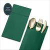 50-Pack Disposable Linen-Feel Dinner Napkins With Built-in Flatware Pocket, LUMINUOS ORANGE Prefolded Cloth Like Paper Napkins For Thanksgiving, Wedding, Dinner Or Party view 4