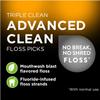 DenTek Triple Clean Advanced Clean Floss Picks, No Break & No Shred Floss, 20 Count (Pack of 4) view 3