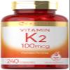 Carlyle Vitamin K2 Supplement 100 mcg | K2 MK-4 | 240 Capsules | Non-GMO & Gluten Free view 1