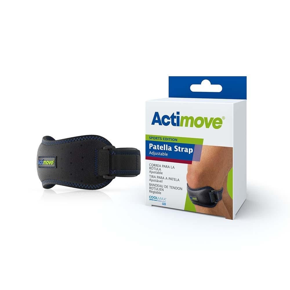 Actimove Sports Edition Patella Strap | Adjustable Knee Support for Pain Relief & Patella Stability, Hiking, Soccer, Basketball, Running, Tennis, Tendonitis, Volleyball & Squats, Black
