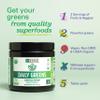Zhou Organic Daily Greens Powder - Greens Superfood Powder for Juice, Smoothie, Super Food Drink Mix with Spirulina & Kale, Vegetables Supplement - Green Apple Flavor, 5 oz (30 Servings) view 3