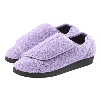 Silverts Women's Extra Wide Adjustable Slippers, Non-Slip Diabetic Shoes