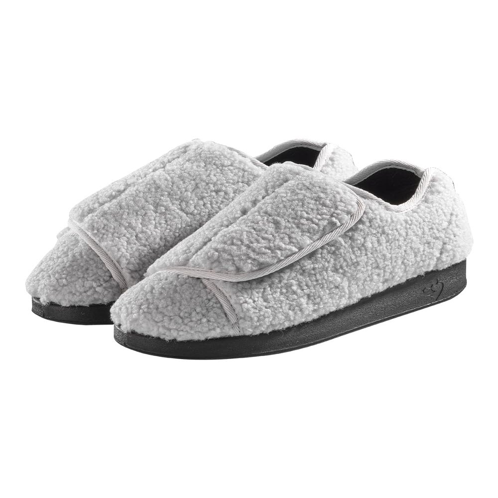Silverts Women's Extra Wide Adjustable Slippers, Non-Slip Diabetic Shoes