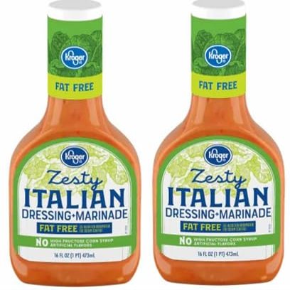 Fat Free Zesty Italian Salad Dressing (Pack Of 2 Bottles,16 fl oz. Each)
