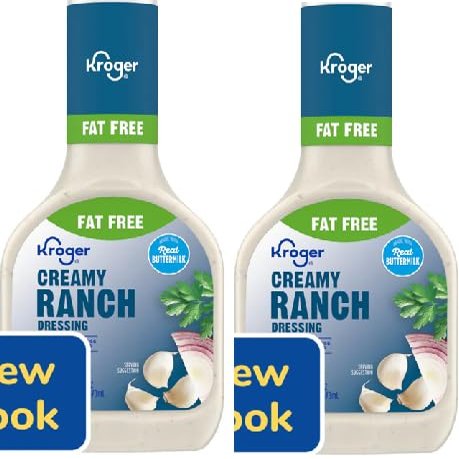 Fat Free Creamy Ranch Salad Dressing 2 Bottles, 16 oz. Each)
