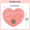 100pcs Mini Bags for Small Business, 2x3 inch Heart-Shaped Jewelry Bags Clear Mylar Ziplock Baggies Cute Packaging Supplies for Earring Sample view 2