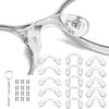 15 pcs,3 sizes Eyeglasses Nose Pads,U Shaped Eyeglasses Nose Pads Screw-in eyeglass nose piece soft silicone nose pad for Eye Glasses Sunglass Eyewear view 1