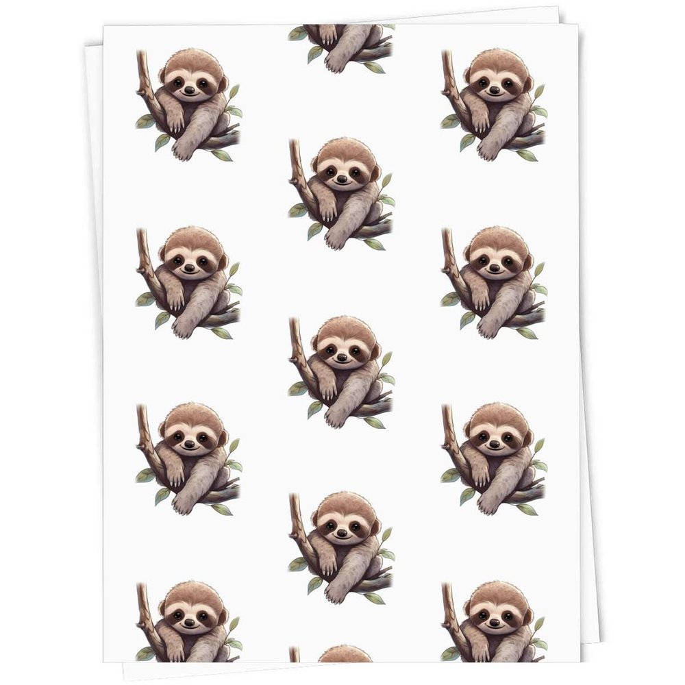 Azeeda A1 'Cute Sloth' Gift Wrap/Wrapping Paper Sheet (GI00073849)