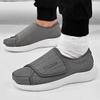 Gmedonm Men's Wide Width Shoes with Easy Put On Adjustable Lightweight for Diabetic Edema Bunions Arthritis Swollen Feet Elderly Walking Widening Shoes Grey view 2