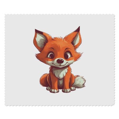 Azeeda 2 x 'Baby Fox' Microfibre Lens/Glasses Cleaning Cloths (LC00021035)