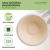[500 COUNT]Harvest Pack PFAS FREE 48oz Round Compostable Bowls, Heavy-Duty Eco-Friendly Disposable Bagasse Large Soup Paper Bowls, sugarcane made for Meal Prep Takeout Dinnerware, Microwave Safe view 4
