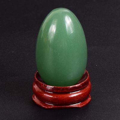 ASNAT 45 * 30 Big Massage Egg Yoni Ball Natural Stone Rose Quartz Jade Crystal Undrilled Eggs Kegel Exercise,Aventurine