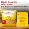 Darsa Organics Mixed Lentils (Panchratna Dal) 2lb | USDA Organic, Non-GMO, Kosher | Superfood Rich in Protein & Fiber | Great for Soup Mix, Stews, & Curries view 3