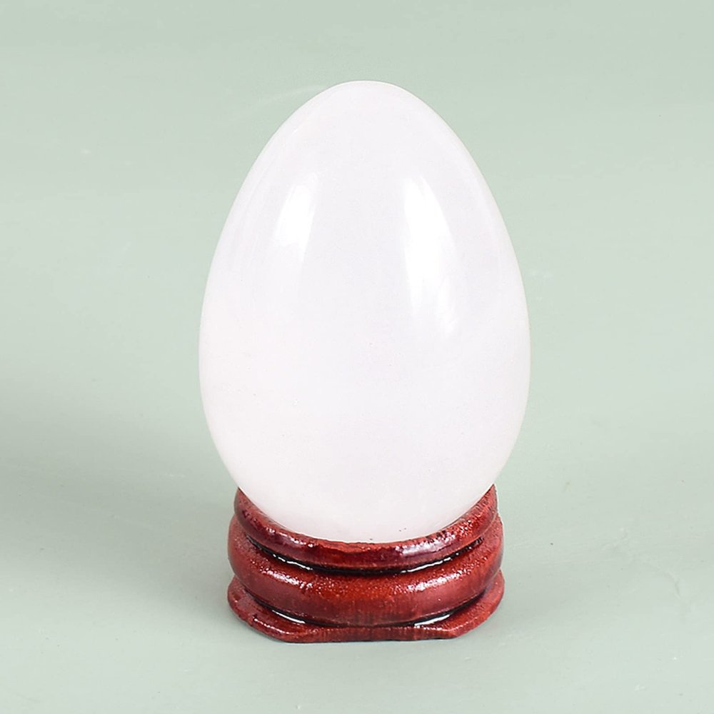 ASNAT 50 * 35 Big Size Yoni Egg Massage Body Natural Crystal Rose Quartz Ball Kegel Exercise,50x35 Undrill