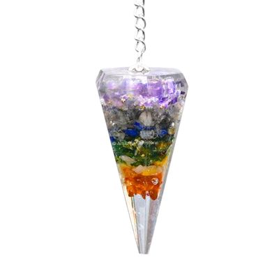 Amazing Gemstone Chakra Orgone Crystal Pendulums for Divination and Dowsing Crystal Pendulum with True Pendulum Motion Spritual Crystal
