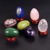 ASNAT 45 * 30 Big Massage Egg Yoni Ball Natural Stone Rose Quartz Jade Crystal Undrilled Eggs Kegel Exercise,Tiger Eye 45x30mm view 2