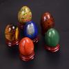 ASNAT 45 * 30 Big Massage Egg Yoni Ball Natural Stone Rose Quartz Jade Crystal Undrilled Eggs Kegel Exercise,Tiger Eye 45x30mm view 3