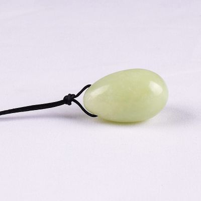 ASNAT Yoni Egg Natural Xiuyan Jade Massage Wand Set Stone and Mineral Ball Kegel Exercise,40x25 Mm