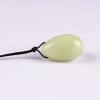ASNAT Yoni Egg Natural Xiuyan Jade Massage Wand Set Stone and Mineral Ball Kegel Exercise,40x25 Mm view 1