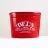 2 Gallon Popcorn Tin Gift - Half Cheese/Half Caramel Gourmet Popcorn Gift Tin - Del's Popcorn Shop view 2
