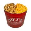 2 Gallon Popcorn Tin Gift - Half Cheese/Half Caramel Gourmet Popcorn Gift Tin - Del's Popcorn Shop view 3