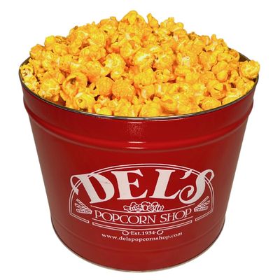 Gourmet Popcorn Gift Tin - Del's Popcorn (Cheese, 2 Gallon)