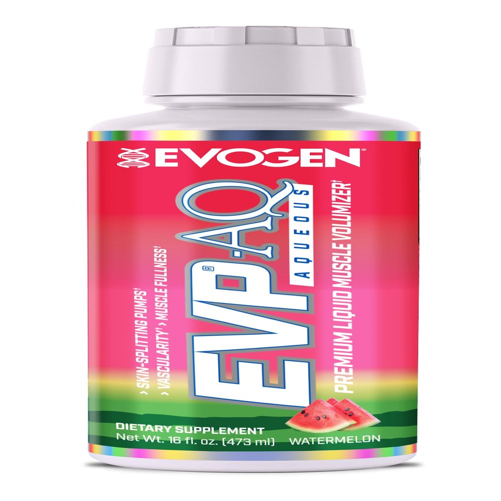 Evogen EVP AQ - Liquid Glycerol Muscle Volumizer | Pre Workout for Pumps, Vascularity, & Hydration | Premium Preworkout for Men & Women | Watermelon | 16 fl oz