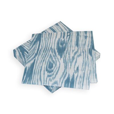 Woodgrain Stone Blue Luncheon Napkins - 20 Per Package - 4 Units