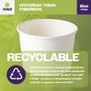CIAO! 16OZ Disposable White Paper Food Container, 115mm Diameter, Lids Sold Separately (500/case) view 3
