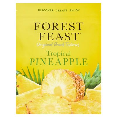 FOREST FEAST Tropical Pineapple 120g - 2 Pack | 100% Natural Pineapple Dried Fruit Healthy Snack in Premier Life Store packaging