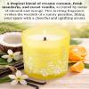 Coconut Mandarin Vanilla Wood Wick Soy Scented Candle, 10.6 oz | Tropical Coconut Citrus Aromatherapy Candle for Home | Highly Scented, Long-Lasting Clean Burn view 2