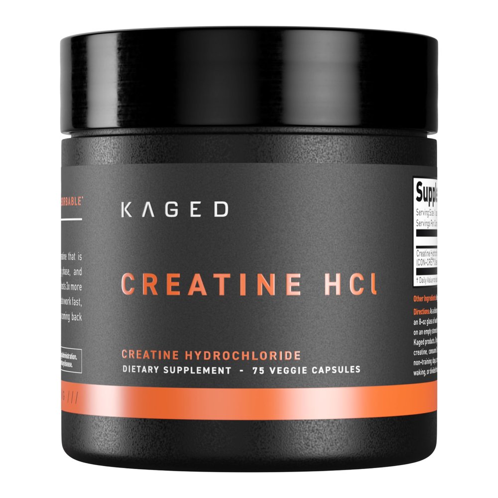 Kaged Creatine HCl Capsules | 7X Concentrated vs Mono | Muscle Building & Recovery | High Absorption | No Bloating | Creatine for Men & Women | Vegan, Gluten Free | Unflavored | 75 Servings