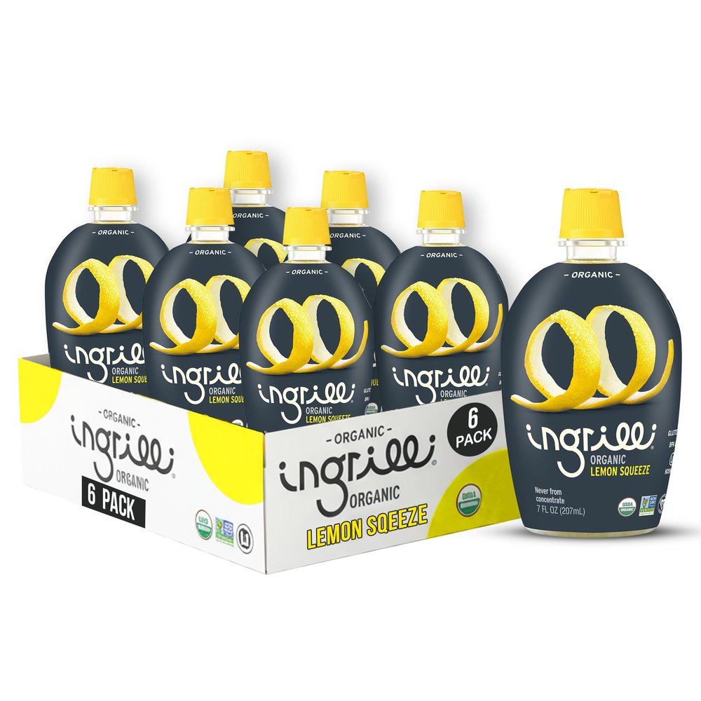 Ingrilli Organic Lemon Squeeze, 7 Fl Oz Bottle (Pack of 6)