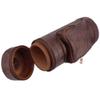 AMANCY Classy Cylindrical Hand Carry Cigar Case with Premium Cutter and Rest , Cedar Wood Lined Travel Cigar Holder Humidor kit with Built-In Hygrometer, Long Humidifier, and Dropper view 2