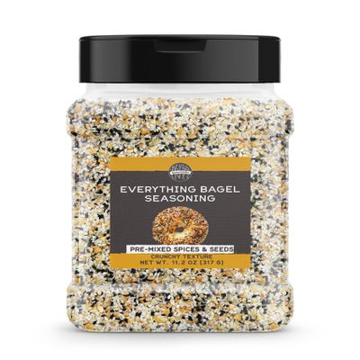 Birch & Meadow Everything Bagel Seasoning, 11.2 oz, Pre-Mixed Spices & Seeds, Crunchy Texture