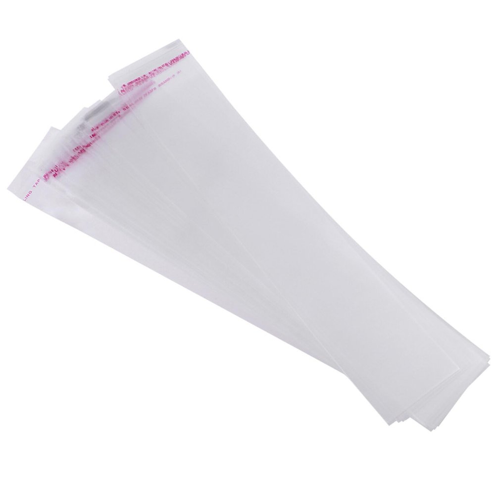 HAKIDZEL Thick Self-adhesive Cello Bags 5x27cm 200pack for Bakery Cookies Wrapping