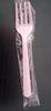 100 Pcs Disposable Plastic Forks Individually Wrapped Size: Length about 4.75" Width about 0.87" (Pink) view 1