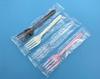 100 Pcs Disposable Plastic Forks Individually Wrapped Size: Length about 4.75" Width about 0.87" (Pink) view 4