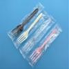 100 Pcs Disposable Plastic Forks Individually Wrapped Size: Length about 4.75" Width about 0.87" (Black) view 3