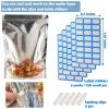 100-Pack Reclosable Large Mylar Bags for Food Storage 6.3" x 9.5" Stand Up Pouch Bags Bulk Resealable Smell Proof Aluminum Silver Foil Bags with Clear Window Kitchen Storage Edible Packaging view 2