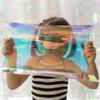 VILLCASE 4 Sheets Clear Cellophane Wrap Roll Iridescent A4 Transparent Decorative Window Film Film Epoxy Packaging Roll view 2