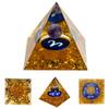 12 Zodiac Orgone Crystal Pyramid, Natural Amethyst Crystal Ball for Aries Zodiac, 2" Orgone Healing Pyramid for Positive Energy Stress Reduce Healing Meditation Attract Wealth Lucky view 2