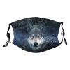 Wolf Adult Washable Cloth Face Mask Reusable and Adjustable with Filters view 1
