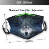Wolf Adult Washable Cloth Face Mask Reusable and Adjustable with Filters view 2