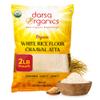 Darsa Organics White Rice Flour - Premium Organic, USDA Certified, Non-GMO, Gluten-Free Rice Flour Powder for Baking & Cooking, Chemical-Free, Long Shelf Life, Food Grade Pouch - 2 lb (908g) view 1