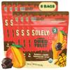 SOLELY - Organic Mango Chocolate Drizzled Strips (2.8 oz Resealable Bags, Pack of 8) - Real Fresh Fruit - Healthy Snacks for Adults & Kids - Non GMO, Vegan Snacks, Shelf Stable - 8 Bags (22.4 oz) view 1