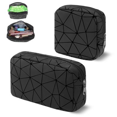 Likesing Period Bag for Teen Girls, Leather Sanitary Napkin Storage Bag, Portable Menstrual Pad Bag Period Pads Pouch, Small Make Up Bags(Black)
