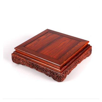 ARINAL Bonsai Base Square Base Wooden Vase Base Small Teapot Vase Bonsai Base Jade Buddha Statue Display Stand Vase Base (Size : M)